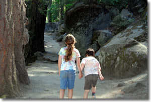 My kids on the trail