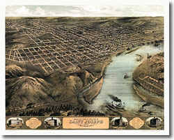 Map of historic St. Joseph, Missouri. Source:  City of St. Joseph Missouri.