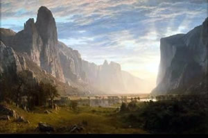 Yosemite painting by Bierstadt