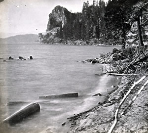 Cave Rock at Lake Tahoe 1860