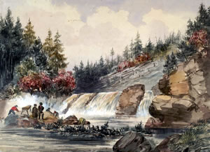 Feather River Canyon illustration from the book