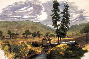 Lithograph of Sutter's Mill