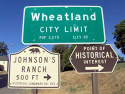 Wheatland sign