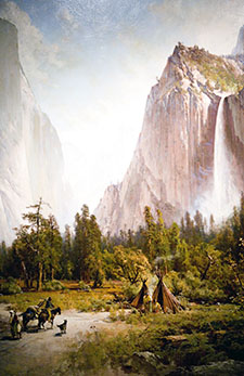 Thomas Hill painting of Yosemite natives